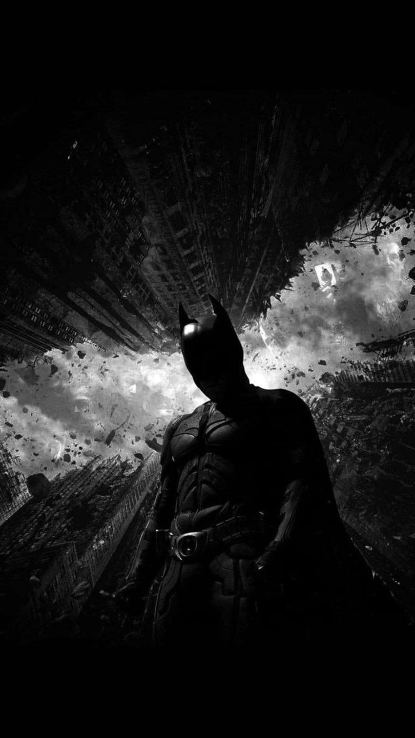 Dark Batman Mobile for iPhone, black and white mobile HD phone wallpaper