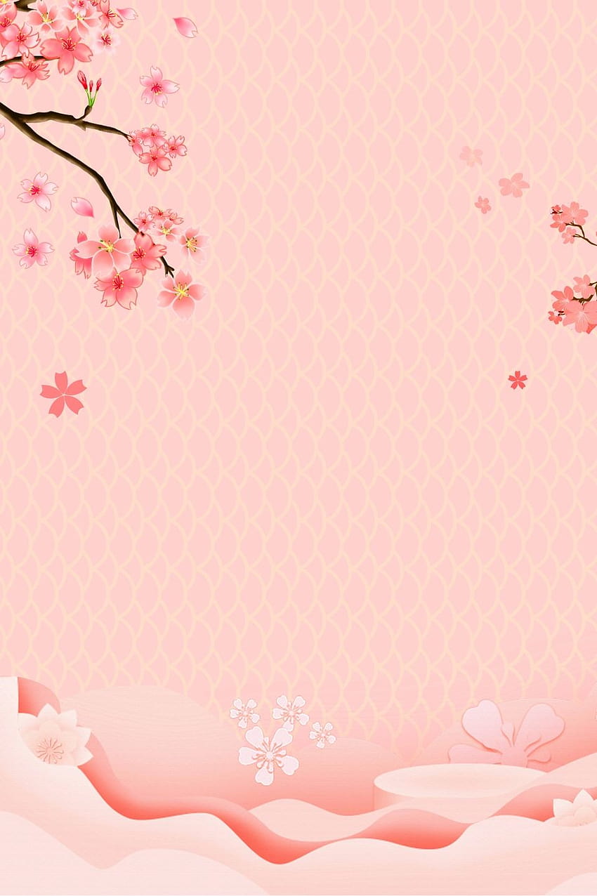 Flying Peach Season Background, Peach Blossom, Peach Blossom Festival, Spring Backgrounds for HD phone wallpaper