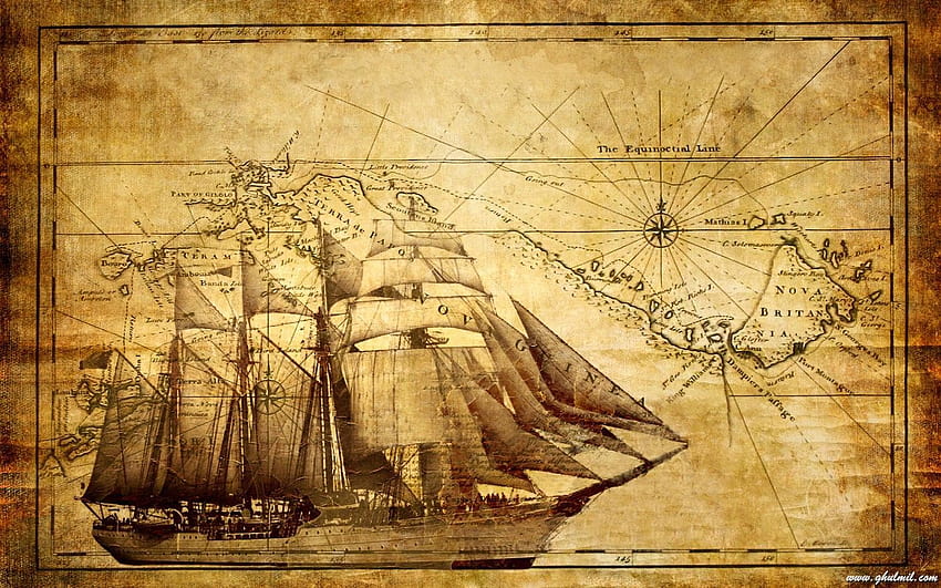 Old World Pirate Map, old treasure map HD wallpaper