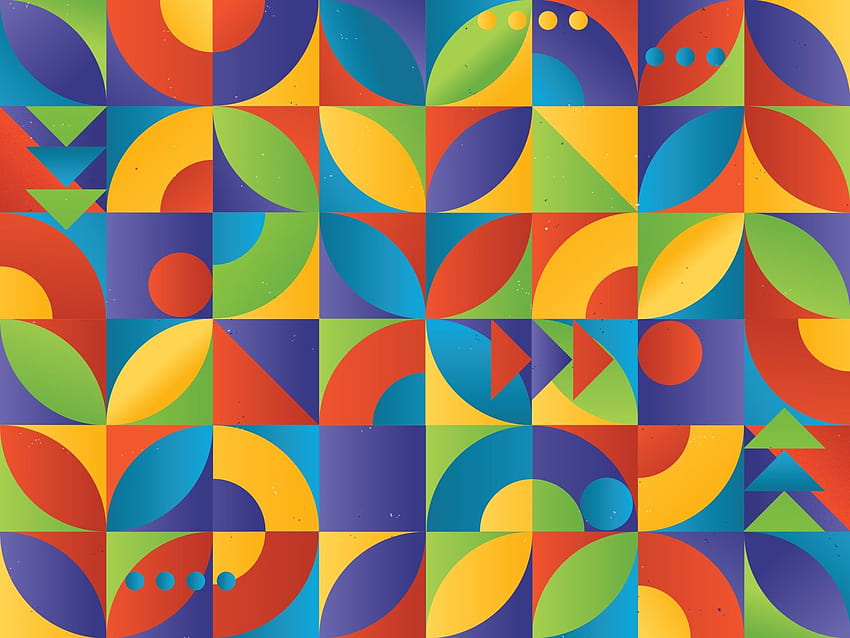Geometric Pattern by Maggie Davis on Dribbble, square gradient colorful pattern HD wallpaper