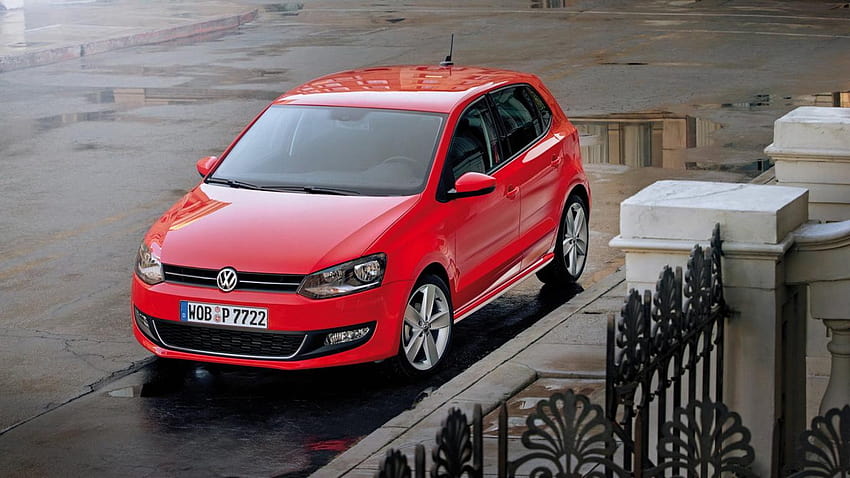 Coche nuevo Volkswagen Polo, equipo rojo de coche de polo fondo de pantalla