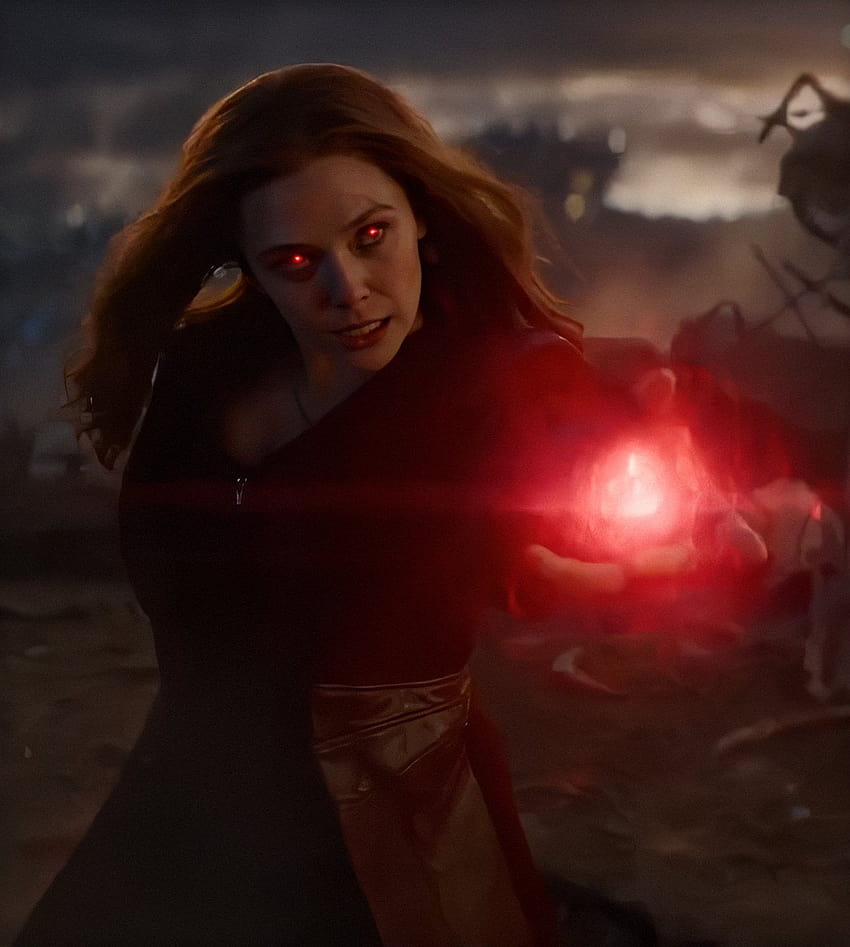 Елизабет Олсен Scarlet Witch Endgame, avengers endgame алена вещица HD тапет за телефон