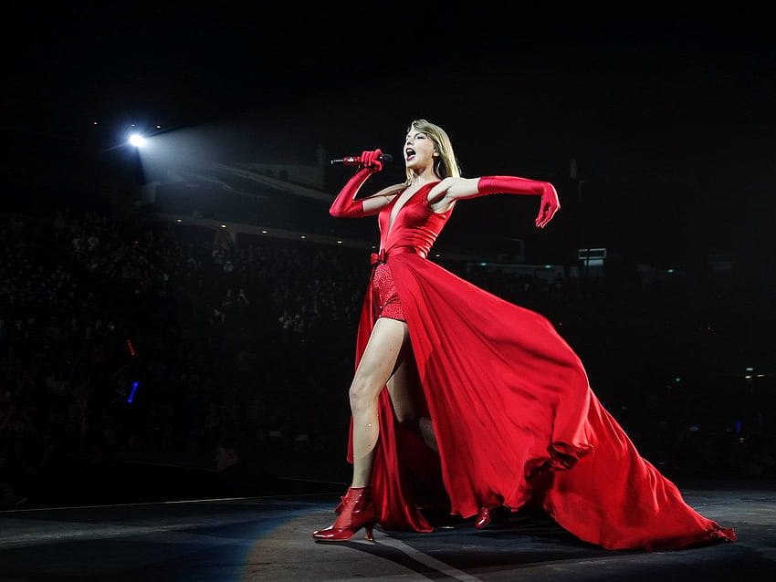 Taylor Swift RED Tour Singapore, Taylor Swift il tour rosso Sfondo HD