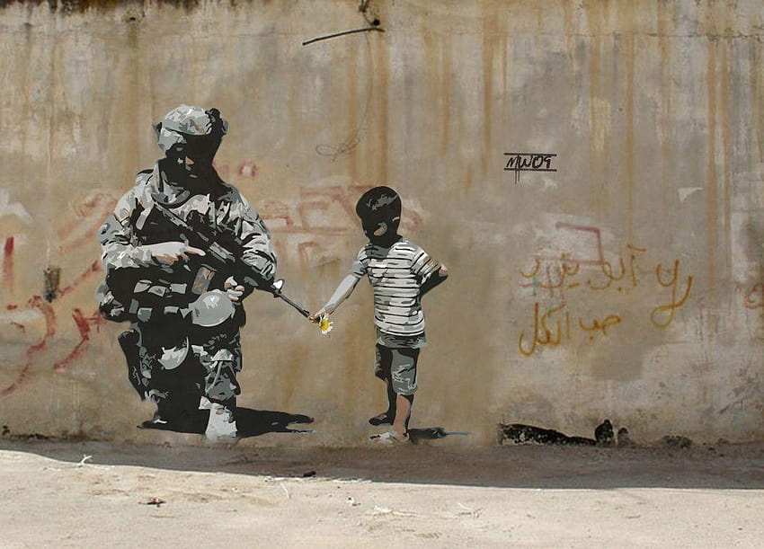 Banksy Iphone, улично изкуство Banksy HD тапет