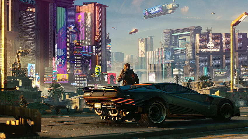 วันที่วางจำหน่าย Cyberpunk 2077 ตัวอย่าง เกมเพลย์ และเมืองย้อนยุคสำหรับ ps4 วอลล์เปเปอร์ HD