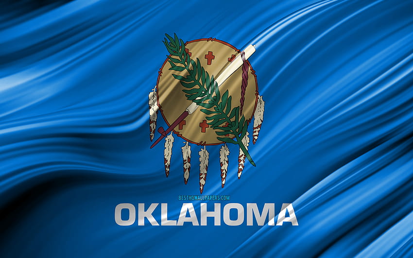 Oklahoma flag, american states, 3D HD wallpaper | Pxfuel