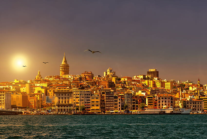イスタンブール, トルコ, 日没, , 世界, istambul 高画質の壁紙
