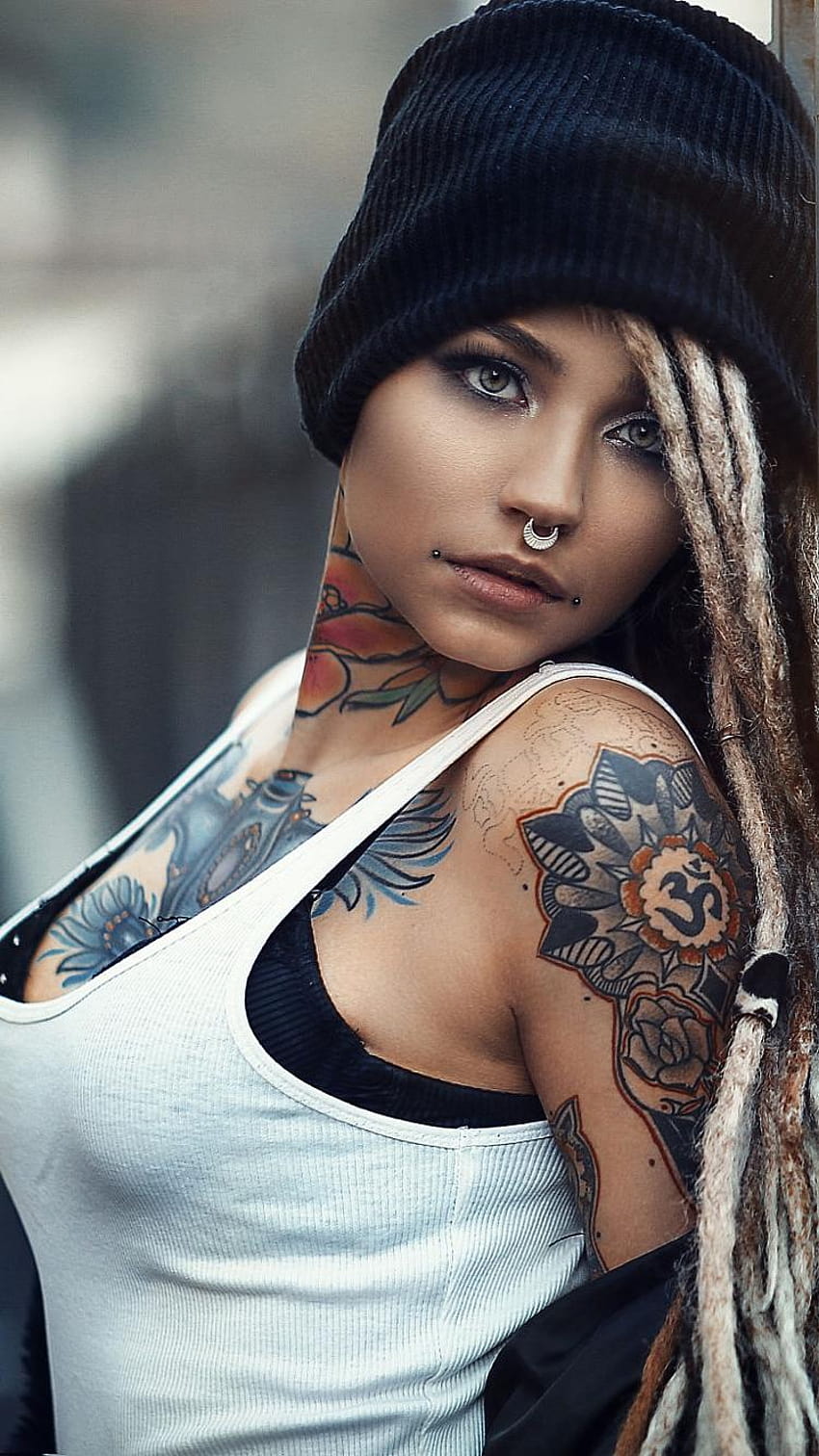 Tattoo Girl iPhone, modello tatuaggio Sfondo del telefono HD
