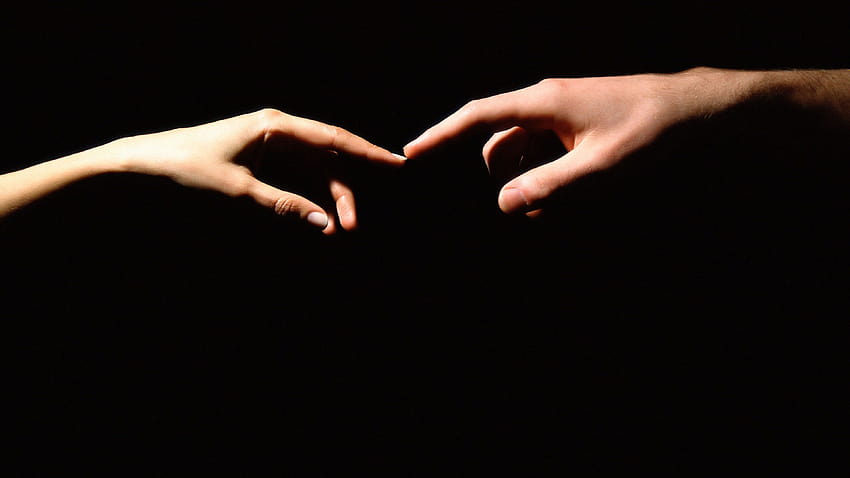 Hands Fingers Love Touch Black Backgrounds Ultra [3840x2160] for your , Mobile & Tablet HD wallpaper