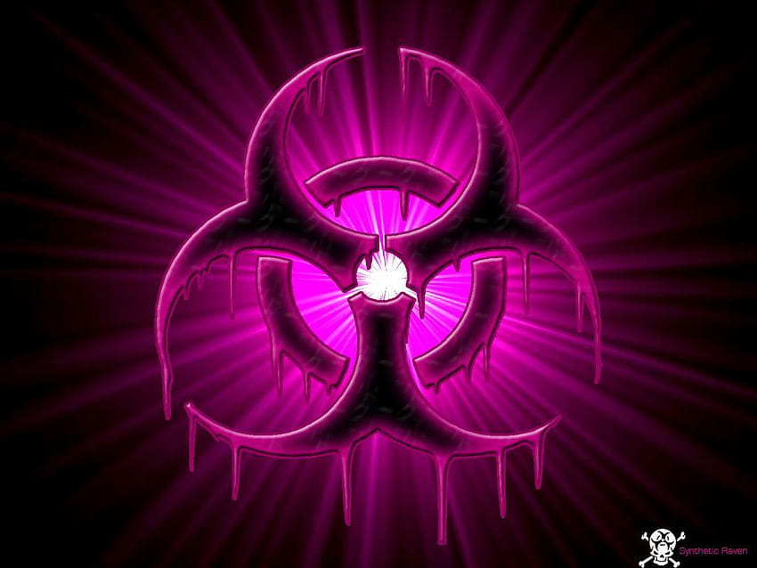 Biohazard series2 by SyntheticRavens, toxic sign red HD wallpaper
