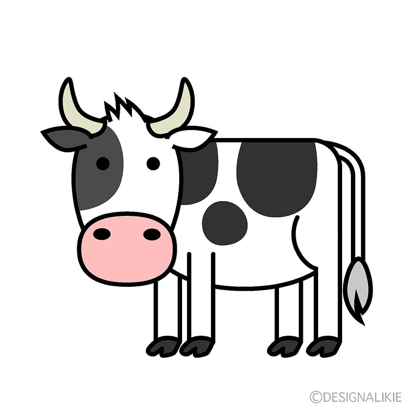 Einfache Kuh-Clip-Art-PNG ｜Illustoon, Kuh-Cartoon HD-Handy-Hintergrundbild