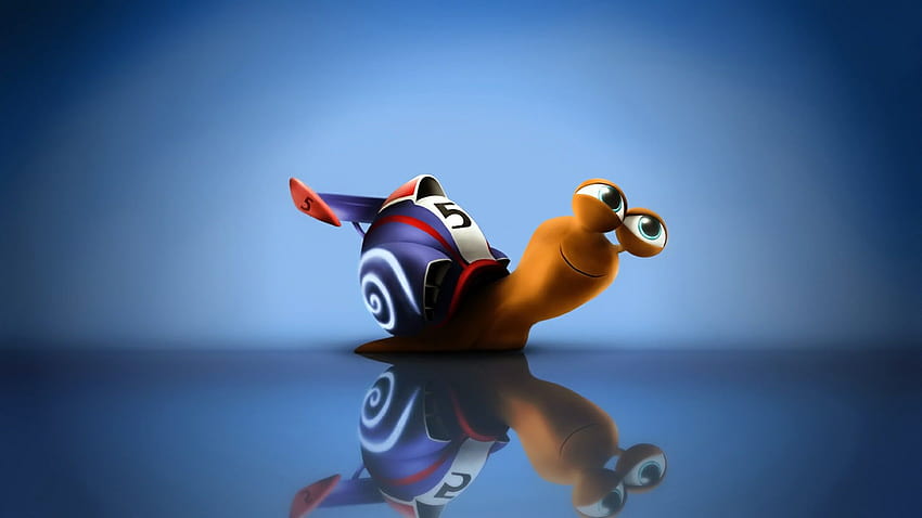 3d Turbo Snail Moving HD wallpaper