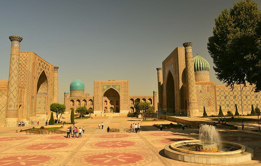 The city, Building, Samarkand, Square, registan HD wallpaper