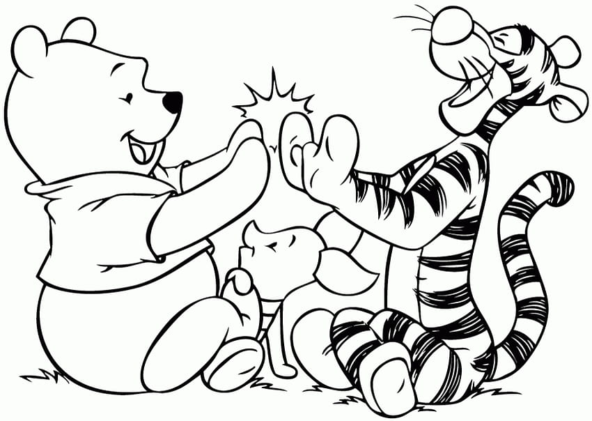 Pooh y sus amigos para colorear, dibujos para colorear fondo de pantalla