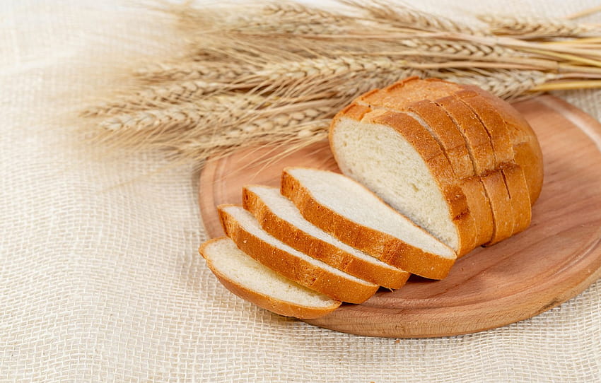 ekmek, kulak, havlu, bölüm еда, beyaz ekmek HD duvar kağıdı