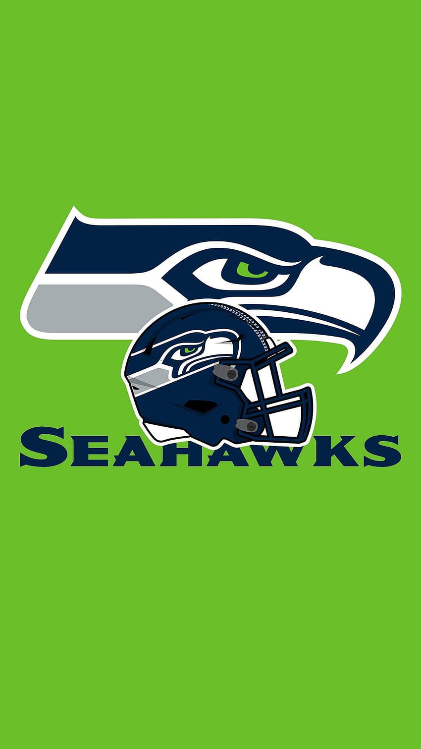Seattle Seahawks Color Rush Fan Art NFL Шлем HD тапет за телефон