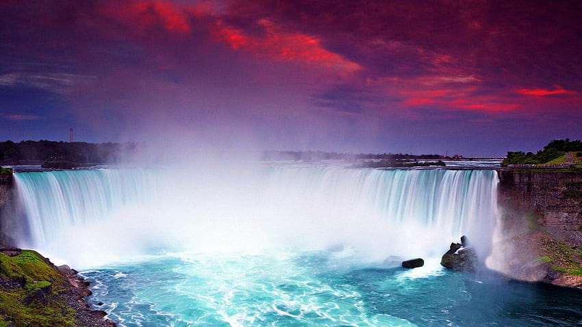 Niagara Falls At Night Lights For Backgrounds HD wallpaper | Pxfuel