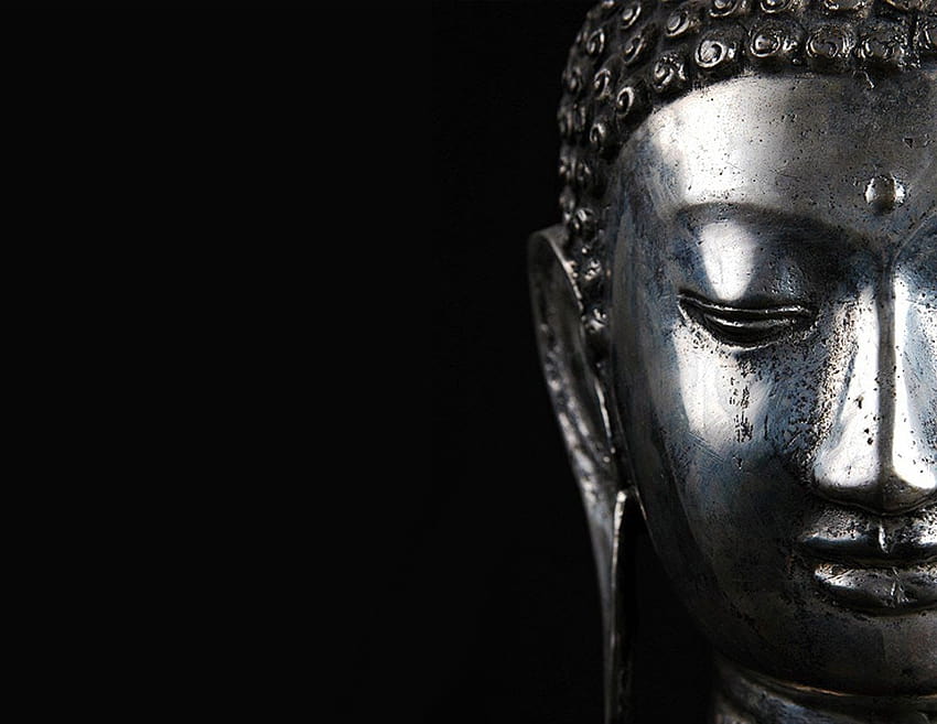 Buddha Metal Statue Black Backgrounds ... tip, buddha black and white HD wallpaper