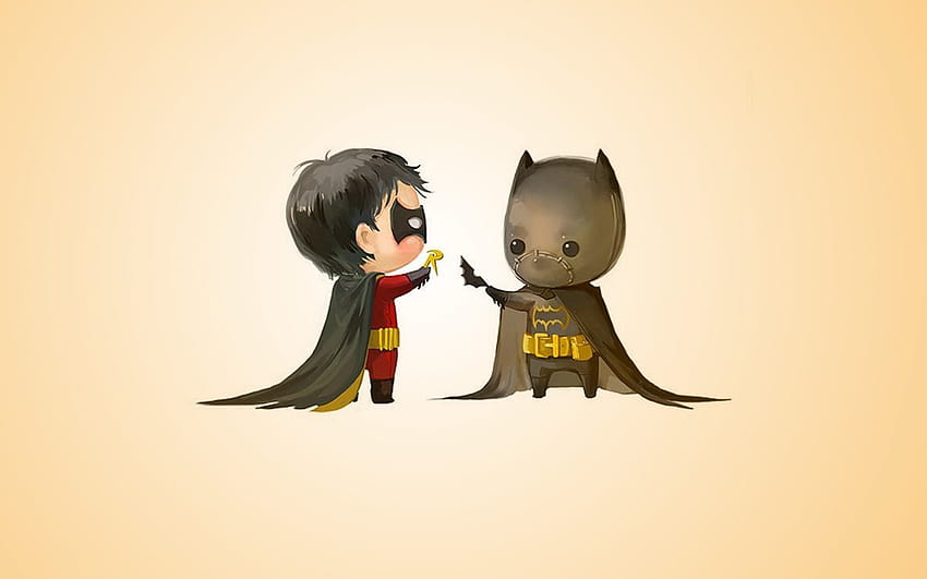 Batman and robin cartoon funny cute 1920x1200jpg [1920x1200] for your ,  Mobile & Tablet, baby batman HD wallpaper | Pxfuel