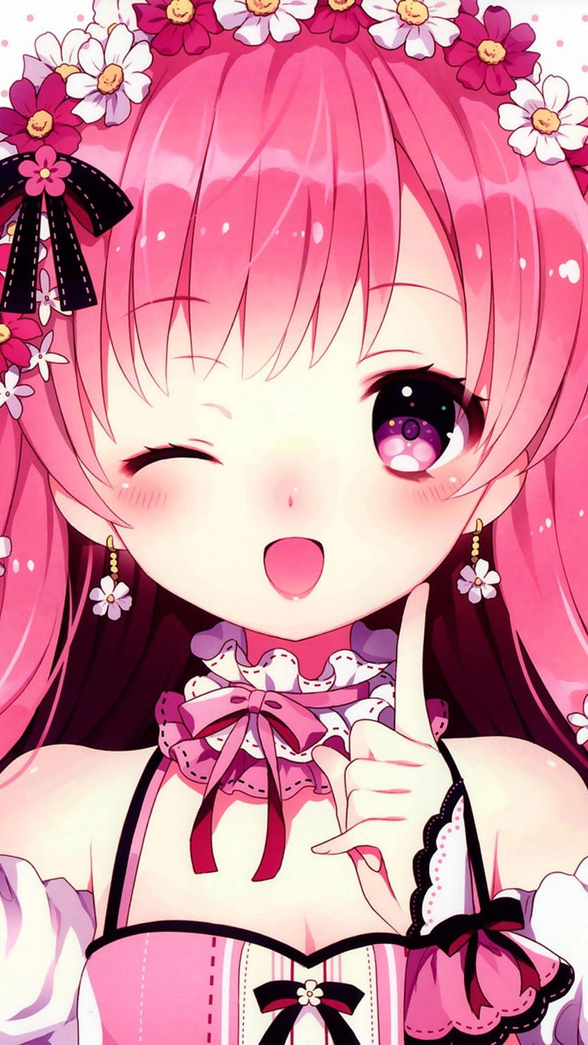 Anime Cute Girl Iphone 6 Plus Data, kawaii pink anime HD phone wallpaper |  Pxfuel