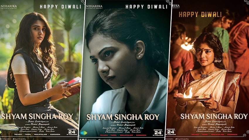 Shyam Singha Roy: Nani ปล่อยลุคของ Sai Pallavi, Krithi Shetty และ Madonna Sebastian จากยนตร์เรื่อง Diwali ปี 2021! วอลล์เปเปอร์ HD