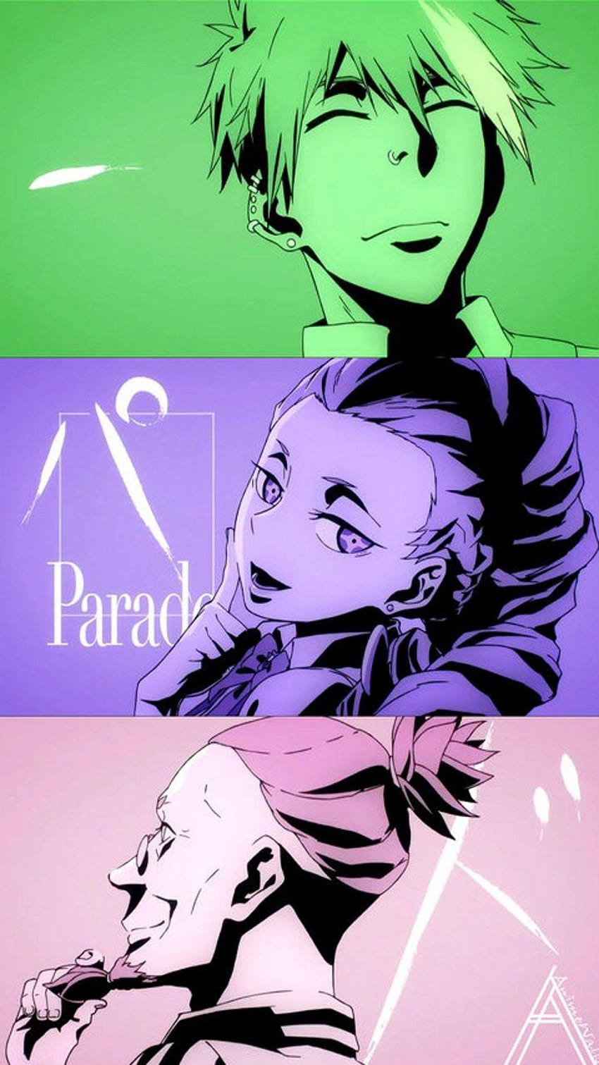 Death Parade anime for smartphones. Decim, Nona and Chiyuki HD phone wallpaper