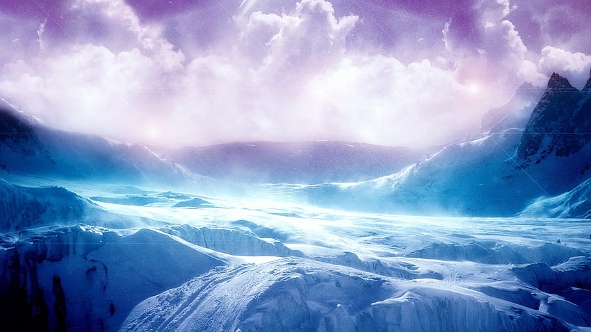 High resolution ice terrain, ice anime HD wallpaper