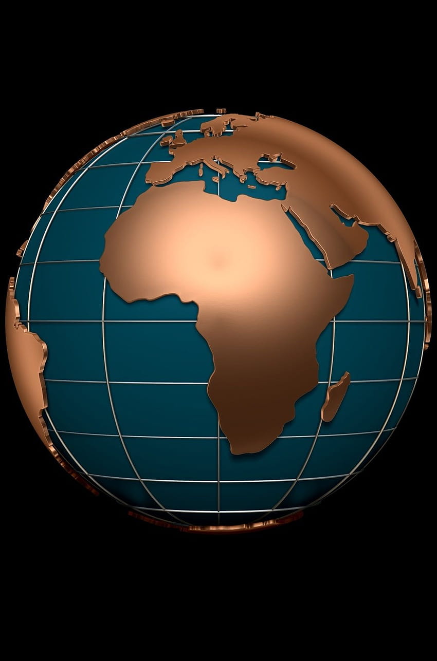 Model 3D Earth Globe Wire, Peta Dunia, Benua, Planet pada tahun 2020, cetakan globe wallpaper ponsel HD