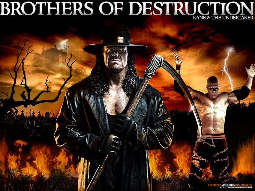 WWE Brothers Of Destruction / Kane & Undertaker, agente funerário e kane papel de parede HD