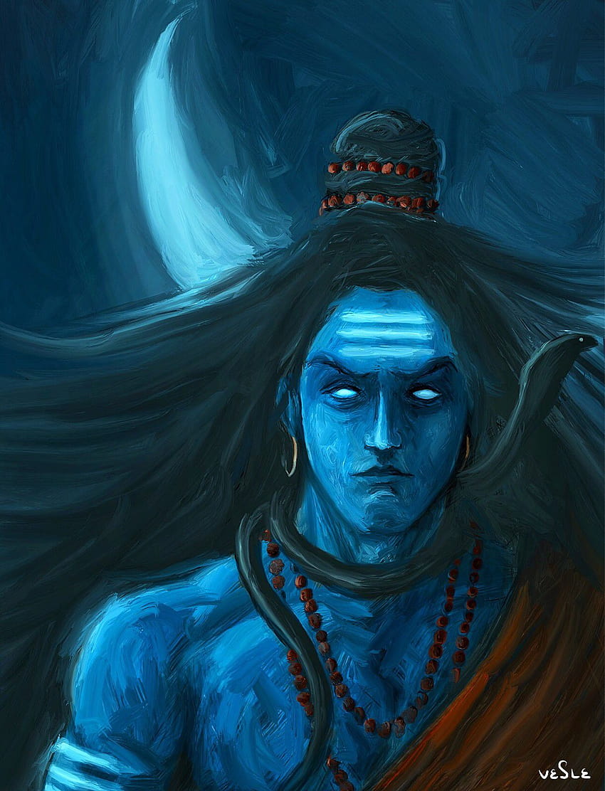 Digital Painting Of Lord Shiva, lord shiva art HD phone wallpaper ...