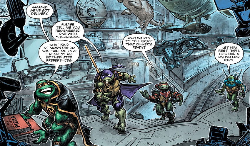 The third Batman/Ninja Turtles crossover has a Joker/Shredder mashup, batman vs tmnt HD wallpaper