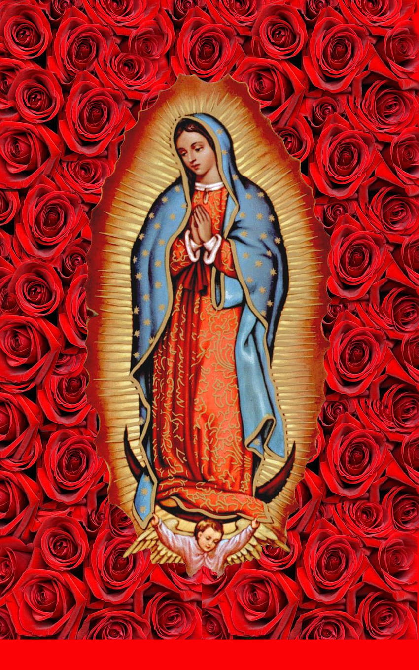Virgen De Guadalupe With Roses, la rosa de guadalupe HD phone wallpaper |  Pxfuel