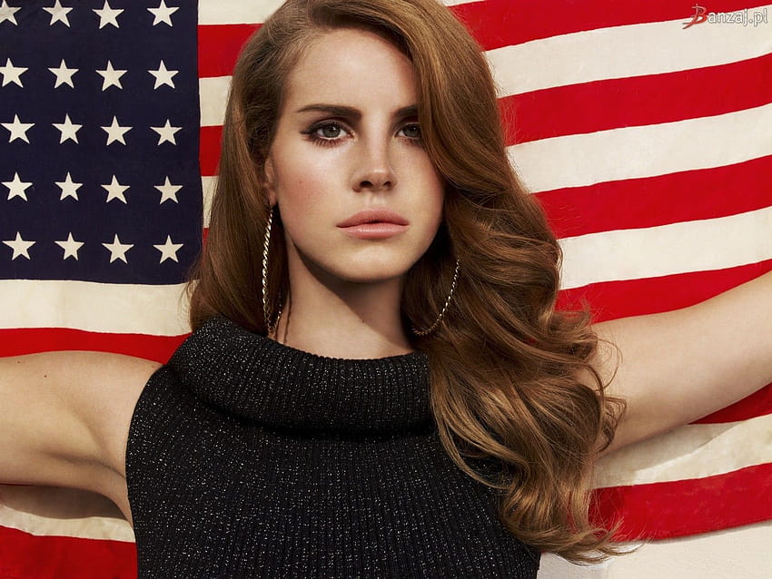 kadınlar, uzun saç, şarkıcılar, Amerikan Bayrağı, Lana Del Rey, cahil, kadın bayrağı HD duvar kağıdı