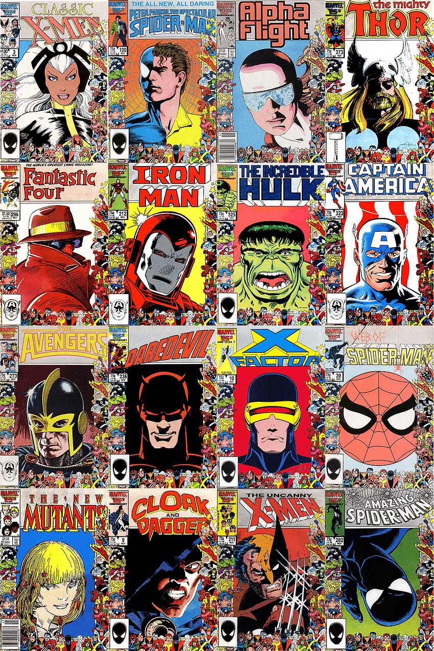 Sampul buku tahunan Marvel Comic Strip Marvels, sampul komik ponsel wallpaper ponsel HD