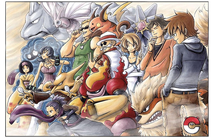 Response to the Johto Gym Leaders: The Kanto Gym Leaders, pokemon gym leader HD wallpaper
