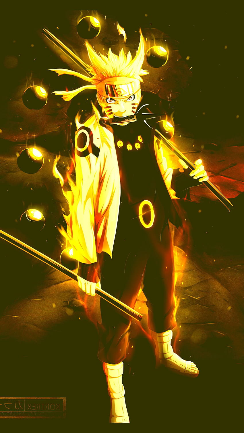 Naruto โพสต์โดย Christopher Sellers มือถือนารูโตะ Six Paths Sage Mode วอลล์เปเปอร์โทรศัพท์ HD