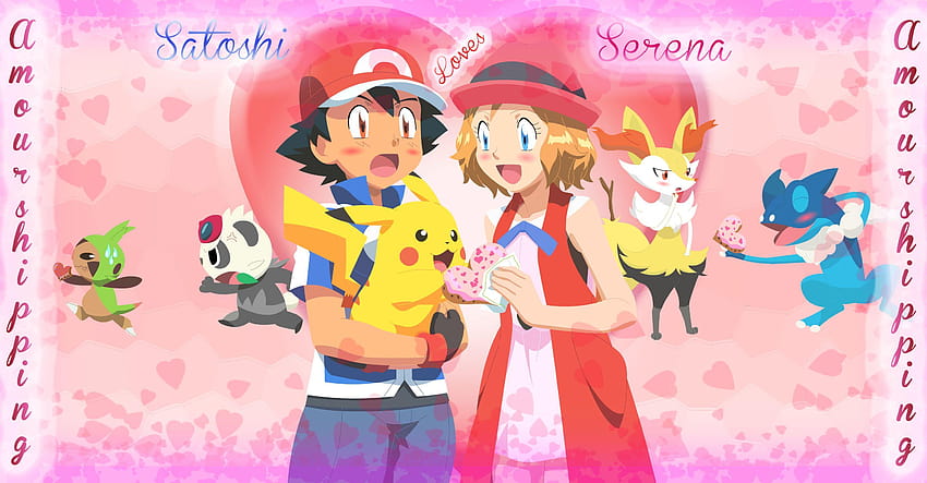 Satoshi and Serena, pokemon serena HD wallpaper