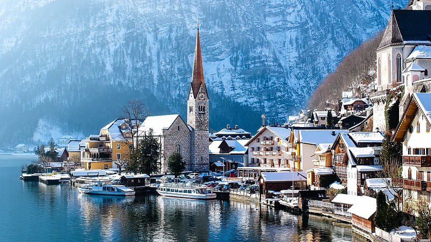 Hallstatt Austria Lago Montañas 1920x1080 fondo de pantalla