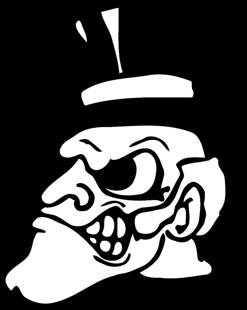 Wake Forest Demon Deacons Logo in bianco e nero Sfondo del telefono HD