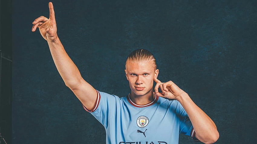 In: 'Orgulhoso' Erling Haaland se junta oficialmente ao Manchester City, haaland man city papel de parede HD