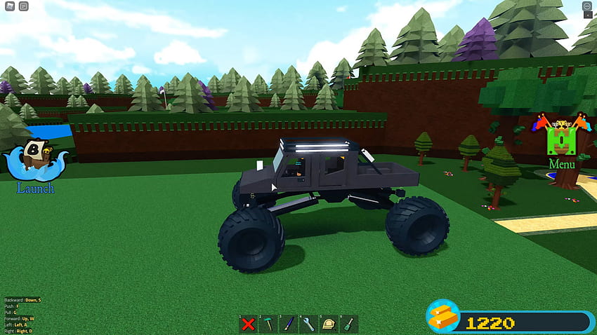 my roblox version of whistlin diesel s monster max it has functinal drive shafts working back doors got to fix the front ones got full interior HD wallpaper