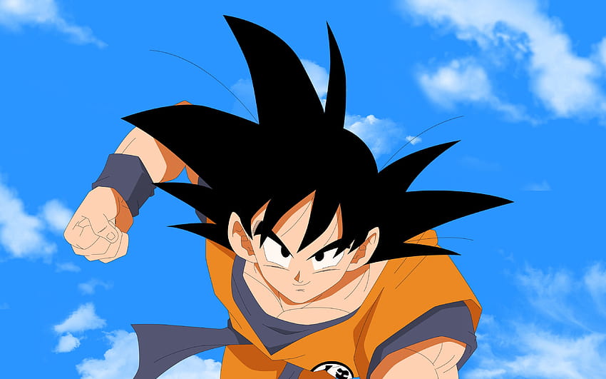 Goku, ciemne włosy, anime boy, grafika, anime, ultra anime Tapeta HD