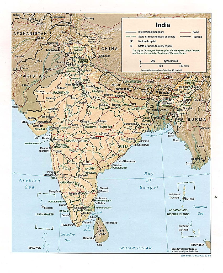 : Mappa dell'India, mappa del fiume India Sfondo del telefono HD