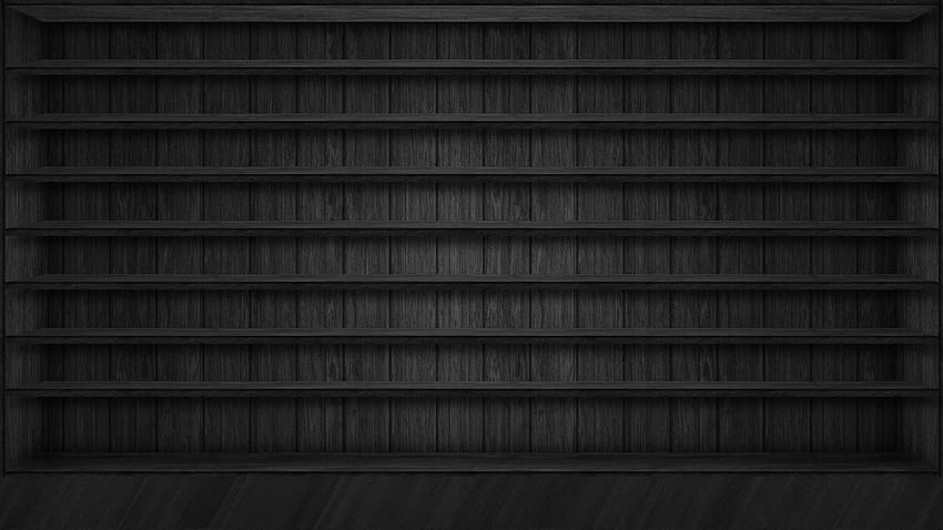 black shelves HD wallpaper