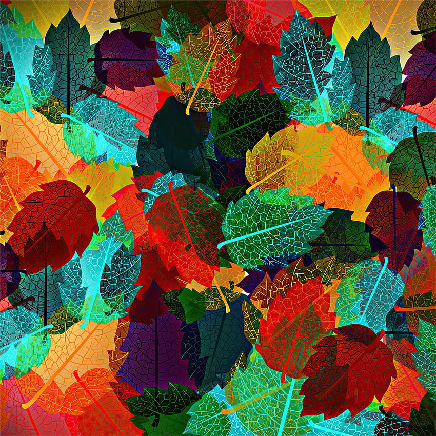 hojas de otoño abstractas iPad Air, ipad otoño fondo de pantalla del teléfono