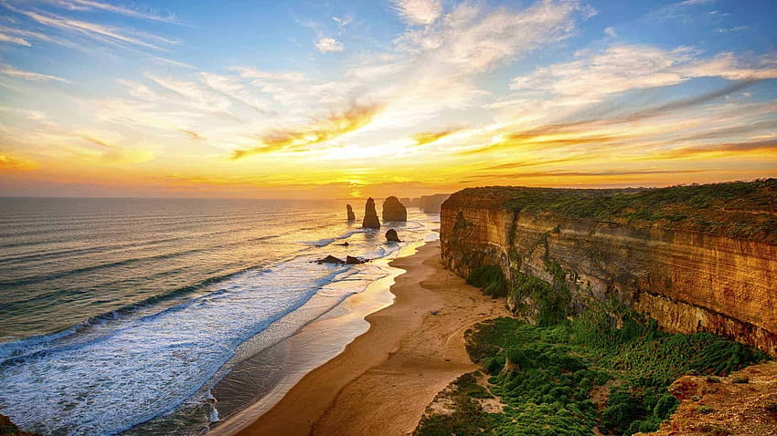5 най-добри крайбрежни пейзажа в Австралия за зашеметяващи графики, брегова линия на Австралия HD тапет