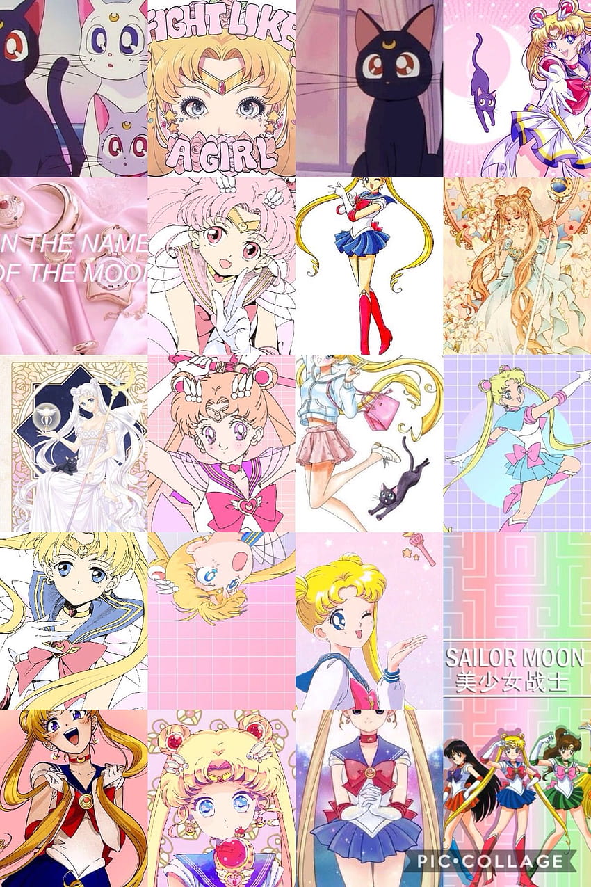 Sailor moon collage HD phone wallpaper | Pxfuel