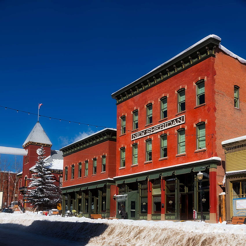 3100532 Gebäude, Stadt, Colorado, historisch, Hotel, Telluride Winter HD-Hintergrundbild