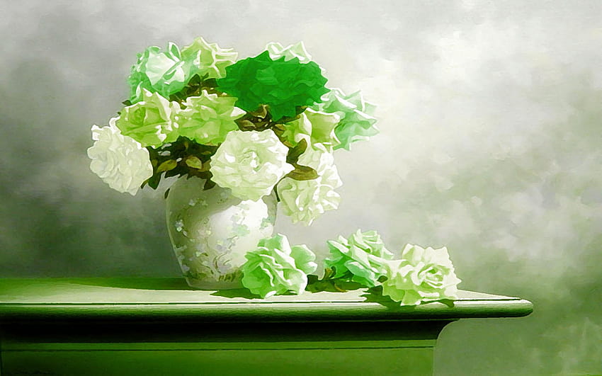 bunga segar, bunga, hijau, tanaman, pot bunga, bunga potong, tanaman berbunga, hydrangea, desain bunga, floristry, buket, bunga asli Wallpaper HD