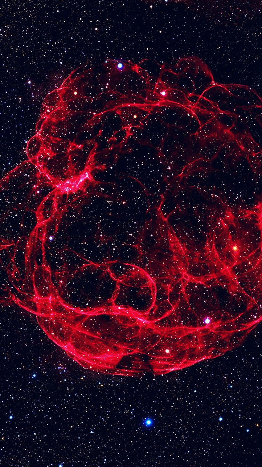 Uzay Kırmızı Mavi Bigbang Yıldız Sanatı Doğa, kırmızı ve mavi gökada HD telefon duvar kağıdı